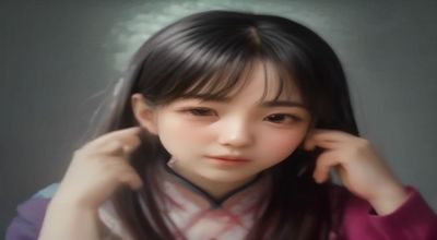 二次元同人动画风格的角色手书绘制过程，色彩鲜艳的数位板画面展示角色动态姿势